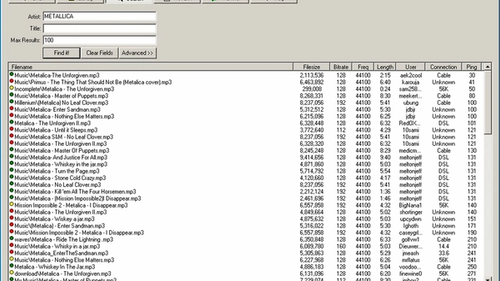 Интерфейс Napster