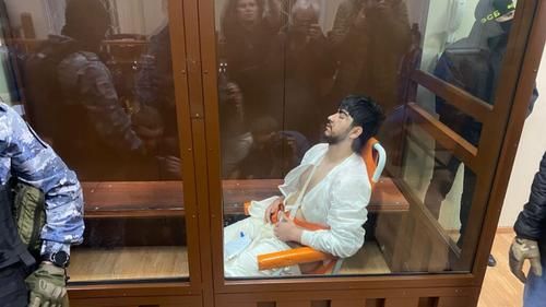 Подозреваемый в совершении теракта Мухаммадсобир Файзов в суде. 2024 г.